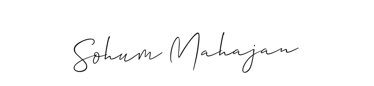 Best and Professional Signature Style for Sohum Mahajan. Allison_Script Best Signature Style Collection. Sohum Mahajan signature style 2 images and pictures png