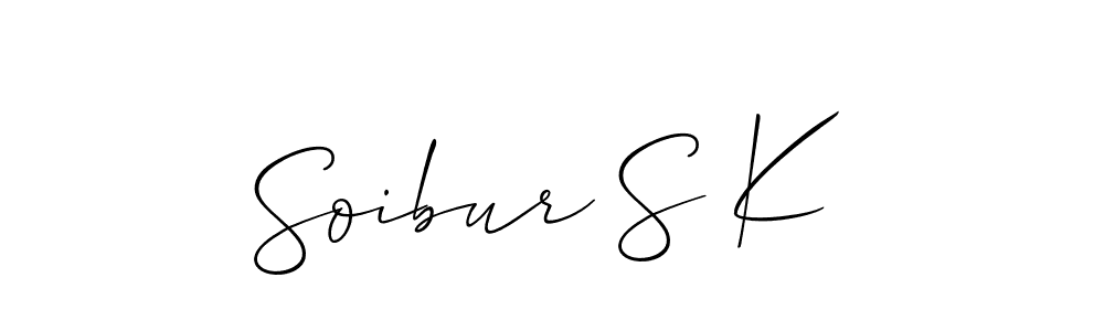 How to make Soibur S K name signature. Use Allison_Script style for creating short signs online. This is the latest handwritten sign. Soibur S K signature style 2 images and pictures png