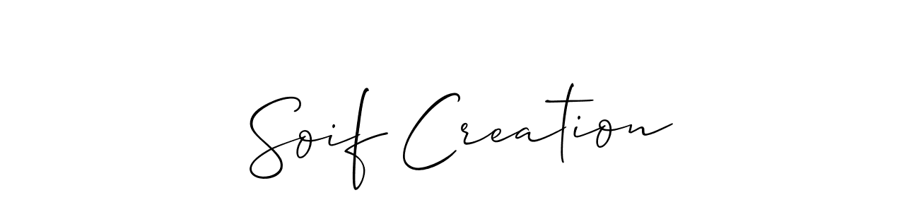 Also we have Soif Creation name is the best signature style. Create professional handwritten signature collection using Allison_Script autograph style. Soif Creation signature style 2 images and pictures png