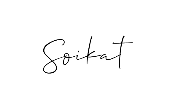 How to make Soikat name signature. Use Allison_Script style for creating short signs online. This is the latest handwritten sign. Soikat signature style 2 images and pictures png