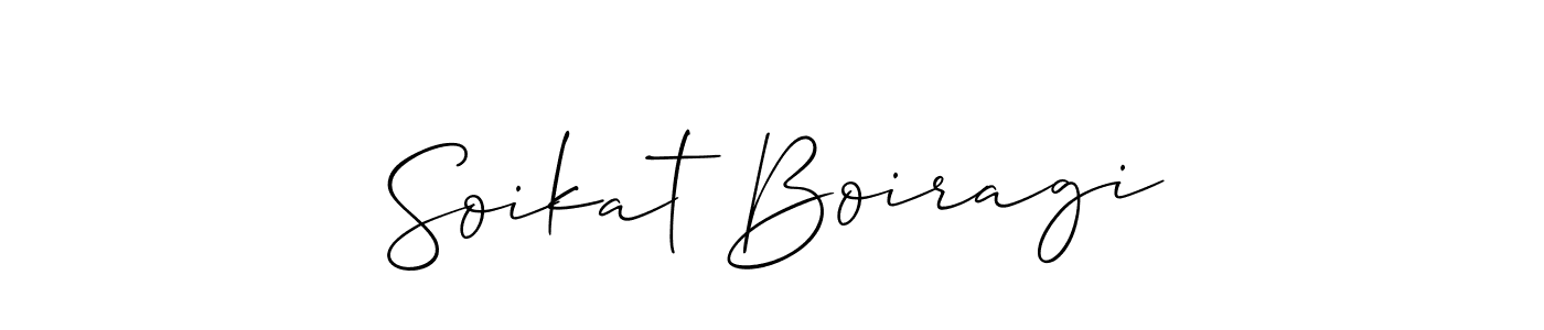 Create a beautiful signature design for name Soikat Boiragi. With this signature (Allison_Script) fonts, you can make a handwritten signature for free. Soikat Boiragi signature style 2 images and pictures png