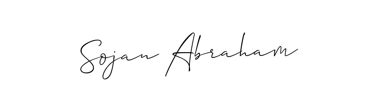 Also we have Sojan Abraham name is the best signature style. Create professional handwritten signature collection using Allison_Script autograph style. Sojan Abraham signature style 2 images and pictures png