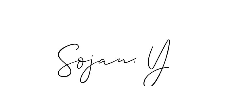Make a beautiful signature design for name Sojan. Y. With this signature (Allison_Script) style, you can create a handwritten signature for free. Sojan. Y signature style 2 images and pictures png