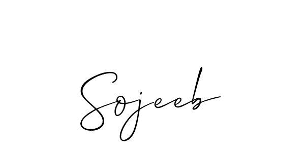 How to make Sojeeb signature? Allison_Script is a professional autograph style. Create handwritten signature for Sojeeb name. Sojeeb signature style 2 images and pictures png