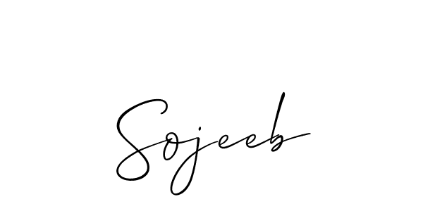 Make a beautiful signature design for name Sojeeb. With this signature (Allison_Script) style, you can create a handwritten signature for free. Sojeeb signature style 2 images and pictures png