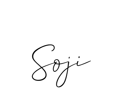 It looks lik you need a new signature style for name Soji. Design unique handwritten (Allison_Script) signature with our free signature maker in just a few clicks. Soji signature style 2 images and pictures png