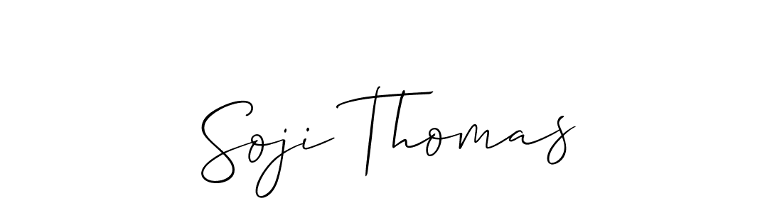 How to make Soji Thomas signature? Allison_Script is a professional autograph style. Create handwritten signature for Soji Thomas name. Soji Thomas signature style 2 images and pictures png
