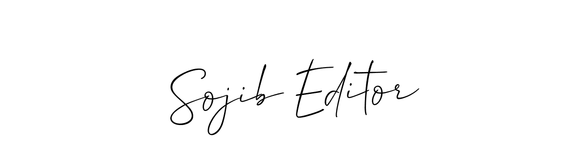 Also we have Sojib Editor name is the best signature style. Create professional handwritten signature collection using Allison_Script autograph style. Sojib Editor signature style 2 images and pictures png