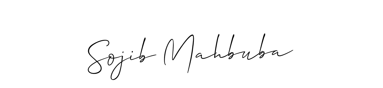 Make a beautiful signature design for name Sojib Mahbuba. With this signature (Allison_Script) style, you can create a handwritten signature for free. Sojib Mahbuba signature style 2 images and pictures png