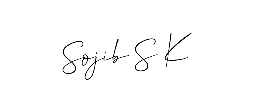 How to make Sojib S K signature? Allison_Script is a professional autograph style. Create handwritten signature for Sojib S K name. Sojib S K signature style 2 images and pictures png
