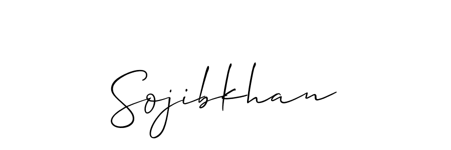 How to make Sojibkhan name signature. Use Allison_Script style for creating short signs online. This is the latest handwritten sign. Sojibkhan signature style 2 images and pictures png