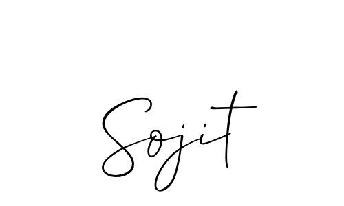 Make a beautiful signature design for name Sojit. With this signature (Allison_Script) style, you can create a handwritten signature for free. Sojit signature style 2 images and pictures png