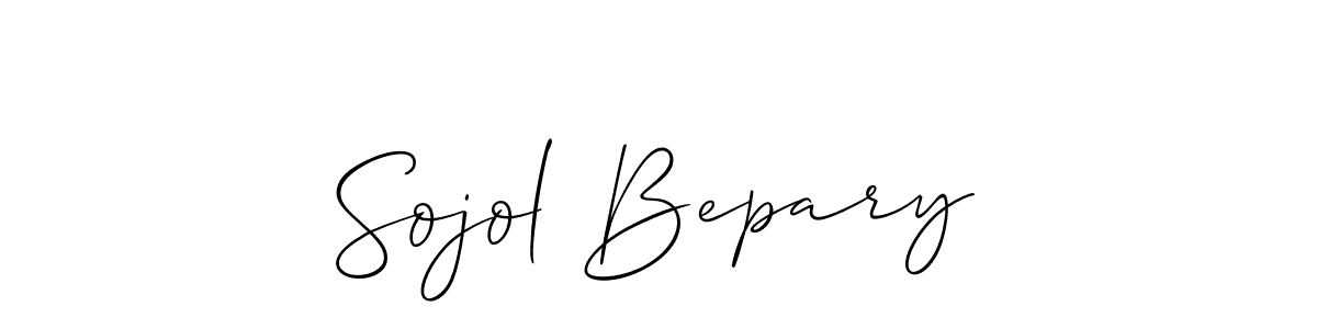 Make a beautiful signature design for name Sojol Bepary. With this signature (Allison_Script) style, you can create a handwritten signature for free. Sojol Bepary signature style 2 images and pictures png