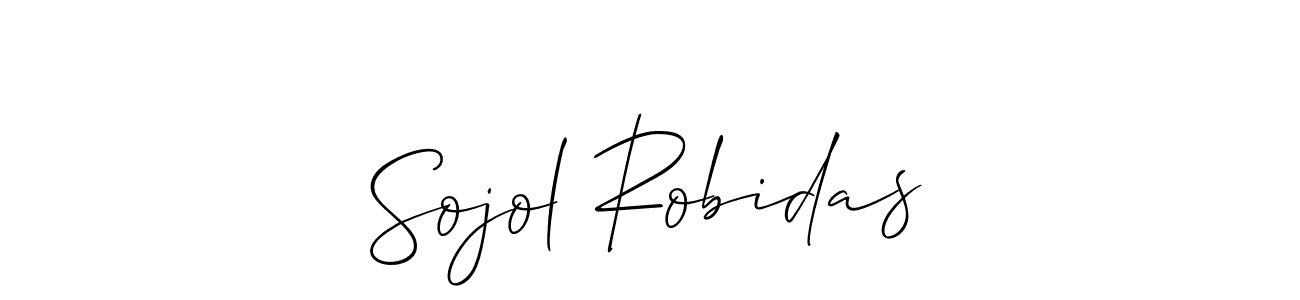 Make a beautiful signature design for name Sojol Robidas. With this signature (Allison_Script) style, you can create a handwritten signature for free. Sojol Robidas signature style 2 images and pictures png