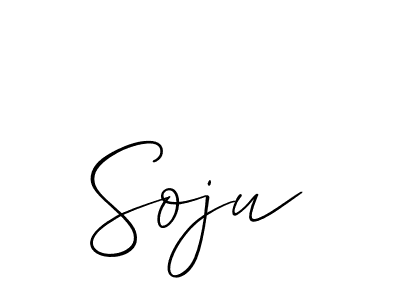 The best way (Allison_Script) to make a short signature is to pick only two or three words in your name. The name Soju include a total of six letters. For converting this name. Soju signature style 2 images and pictures png