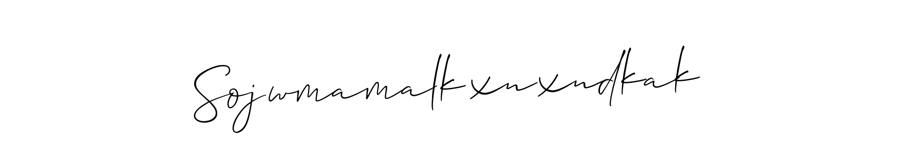 Use a signature maker to create a handwritten signature online. With this signature software, you can design (Allison_Script) your own signature for name Sojwmamalkxnxndkak. Sojwmamalkxnxndkak signature style 2 images and pictures png