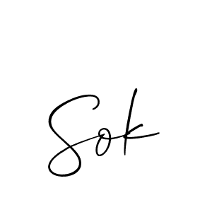 Use a signature maker to create a handwritten signature online. With this signature software, you can design (Allison_Script) your own signature for name Sok. Sok signature style 2 images and pictures png