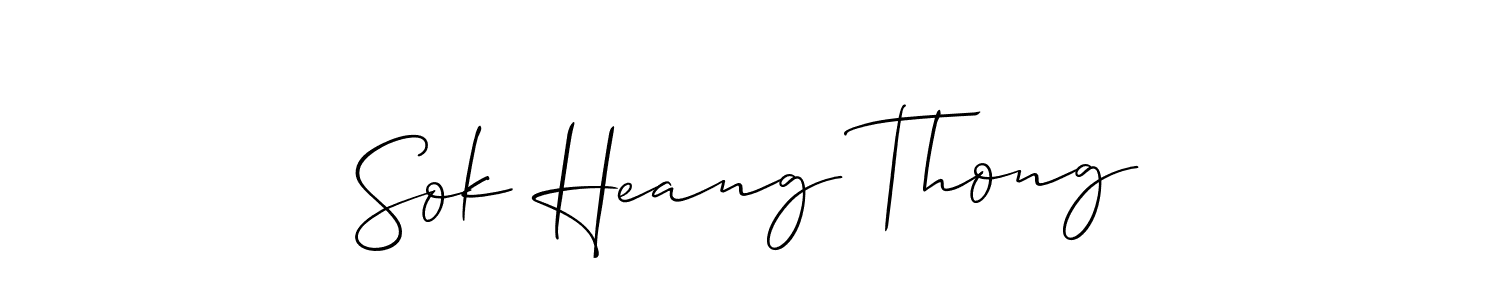 Sok Heang Thong stylish signature style. Best Handwritten Sign (Allison_Script) for my name. Handwritten Signature Collection Ideas for my name Sok Heang Thong. Sok Heang Thong signature style 2 images and pictures png