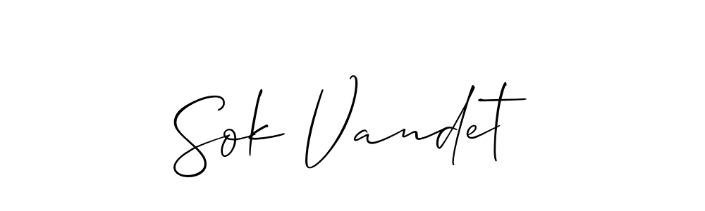 Create a beautiful signature design for name Sok Vandet. With this signature (Allison_Script) fonts, you can make a handwritten signature for free. Sok Vandet signature style 2 images and pictures png