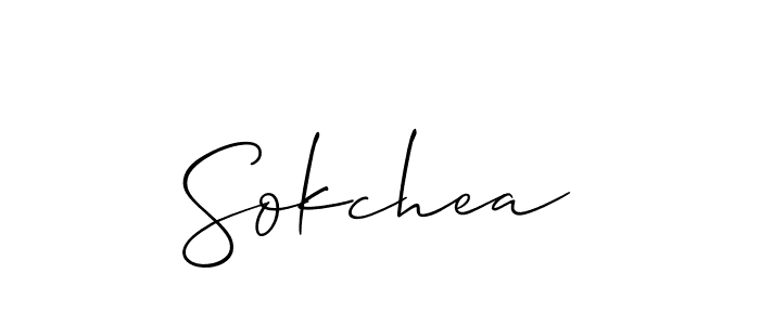 It looks lik you need a new signature style for name Sokchea. Design unique handwritten (Allison_Script) signature with our free signature maker in just a few clicks. Sokchea signature style 2 images and pictures png