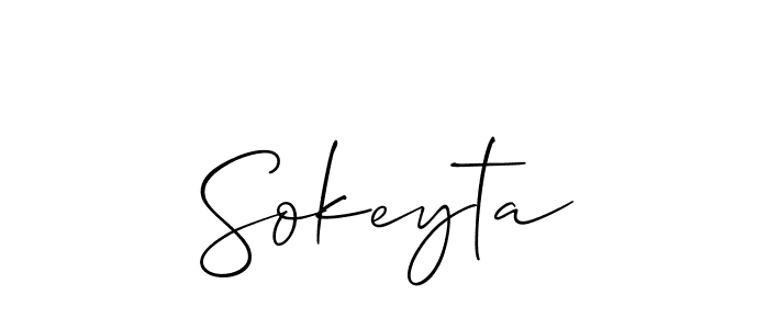Sokeyta stylish signature style. Best Handwritten Sign (Allison_Script) for my name. Handwritten Signature Collection Ideas for my name Sokeyta. Sokeyta signature style 2 images and pictures png