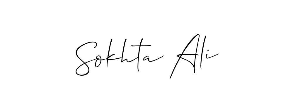 Create a beautiful signature design for name Sokhta Ali. With this signature (Allison_Script) fonts, you can make a handwritten signature for free. Sokhta Ali signature style 2 images and pictures png