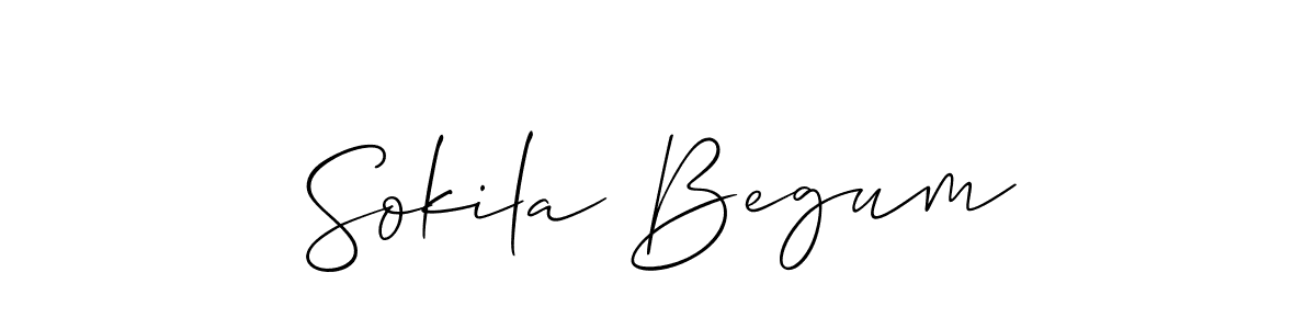 Also we have Sokila Begum name is the best signature style. Create professional handwritten signature collection using Allison_Script autograph style. Sokila Begum signature style 2 images and pictures png