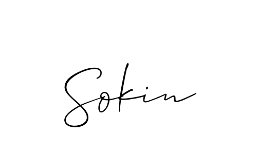 Allison_Script is a professional signature style that is perfect for those who want to add a touch of class to their signature. It is also a great choice for those who want to make their signature more unique. Get Sokin name to fancy signature for free. Sokin signature style 2 images and pictures png