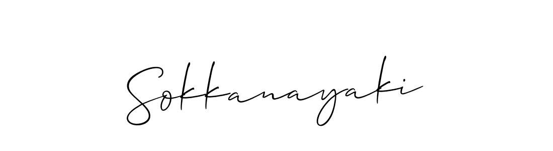 The best way (Allison_Script) to make a short signature is to pick only two or three words in your name. The name Sokkanayaki include a total of six letters. For converting this name. Sokkanayaki signature style 2 images and pictures png