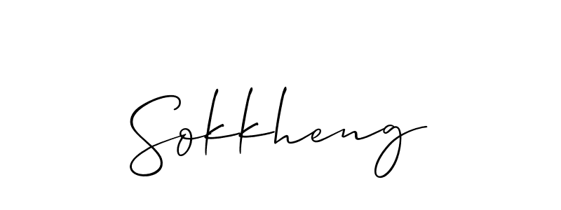 You should practise on your own different ways (Allison_Script) to write your name (Sokkheng) in signature. don't let someone else do it for you. Sokkheng signature style 2 images and pictures png