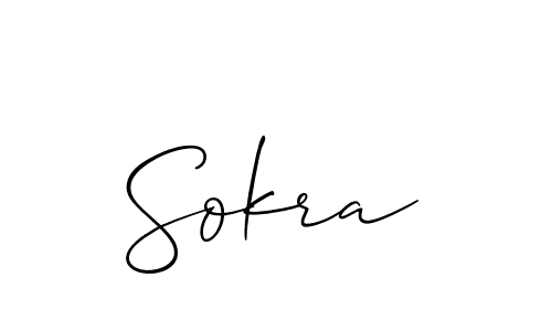 How to make Sokra signature? Allison_Script is a professional autograph style. Create handwritten signature for Sokra name. Sokra signature style 2 images and pictures png