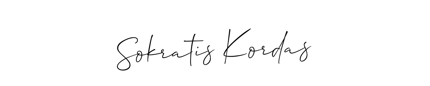 if you are searching for the best signature style for your name Sokratis Kordas. so please give up your signature search. here we have designed multiple signature styles  using Allison_Script. Sokratis Kordas signature style 2 images and pictures png