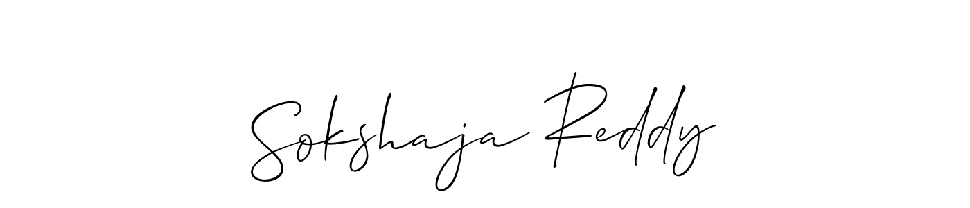 Also You can easily find your signature by using the search form. We will create Sokshaja Reddy name handwritten signature images for you free of cost using Allison_Script sign style. Sokshaja Reddy signature style 2 images and pictures png