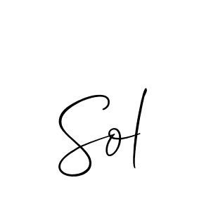 Use a signature maker to create a handwritten signature online. With this signature software, you can design (Allison_Script) your own signature for name Sol. Sol signature style 2 images and pictures png