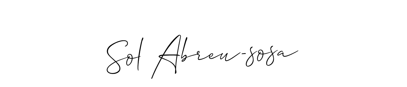 Allison_Script is a professional signature style that is perfect for those who want to add a touch of class to their signature. It is also a great choice for those who want to make their signature more unique. Get Sol Abreu-sosa name to fancy signature for free. Sol Abreu-sosa signature style 2 images and pictures png