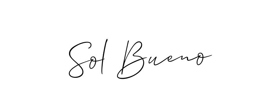 if you are searching for the best signature style for your name Sol Bueno. so please give up your signature search. here we have designed multiple signature styles  using Allison_Script. Sol Bueno signature style 2 images and pictures png