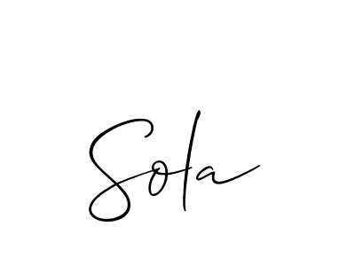 Best and Professional Signature Style for Sola. Allison_Script Best Signature Style Collection. Sola signature style 2 images and pictures png