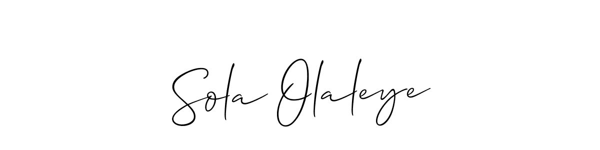 if you are searching for the best signature style for your name Sola Olaleye. so please give up your signature search. here we have designed multiple signature styles  using Allison_Script. Sola Olaleye signature style 2 images and pictures png