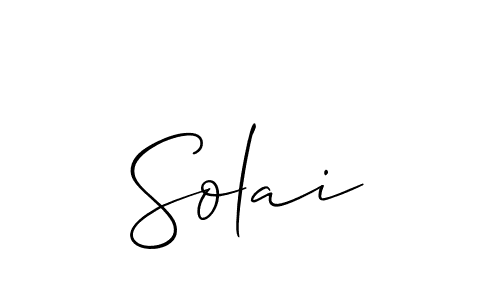 It looks lik you need a new signature style for name Solai. Design unique handwritten (Allison_Script) signature with our free signature maker in just a few clicks. Solai signature style 2 images and pictures png