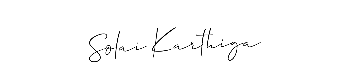 How to Draw Solai Karthiga signature style? Allison_Script is a latest design signature styles for name Solai Karthiga. Solai Karthiga signature style 2 images and pictures png