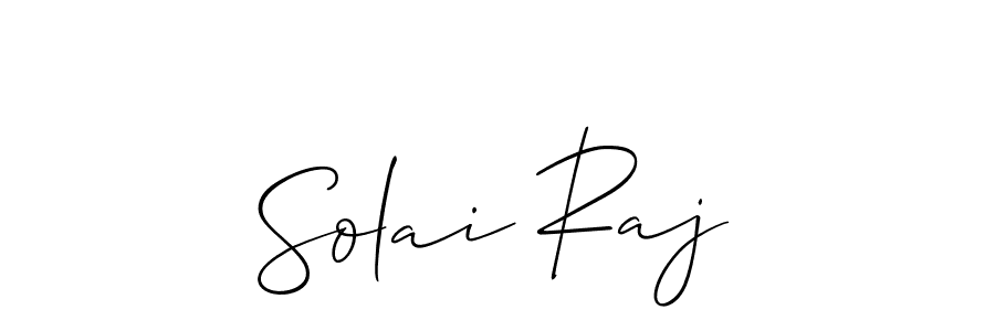 Create a beautiful signature design for name Solai Raj. With this signature (Allison_Script) fonts, you can make a handwritten signature for free. Solai Raj signature style 2 images and pictures png