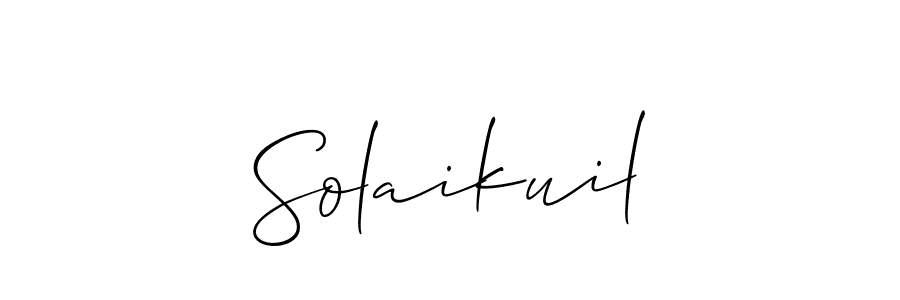 It looks lik you need a new signature style for name Solaikuil. Design unique handwritten (Allison_Script) signature with our free signature maker in just a few clicks. Solaikuil signature style 2 images and pictures png