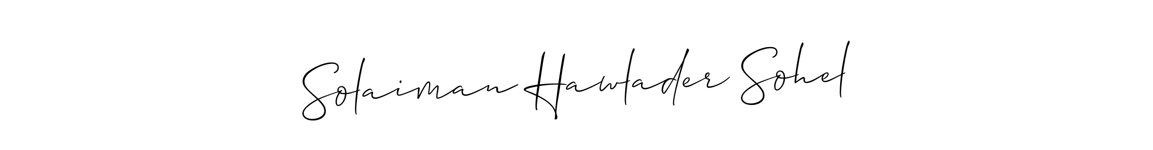 Make a beautiful signature design for name Solaiman Hawlader Sohel. Use this online signature maker to create a handwritten signature for free. Solaiman Hawlader Sohel signature style 2 images and pictures png