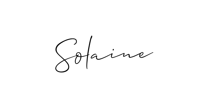 Design your own signature with our free online signature maker. With this signature software, you can create a handwritten (Allison_Script) signature for name Solaine. Solaine signature style 2 images and pictures png