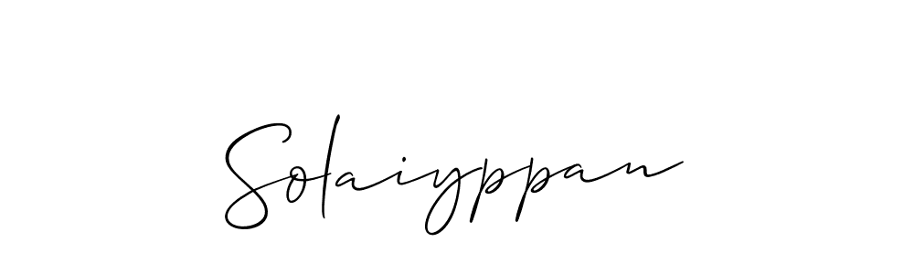 How to make Solaiyppan signature? Allison_Script is a professional autograph style. Create handwritten signature for Solaiyppan name. Solaiyppan signature style 2 images and pictures png