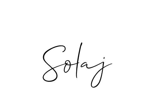 You should practise on your own different ways (Allison_Script) to write your name (Solaj) in signature. don't let someone else do it for you. Solaj signature style 2 images and pictures png