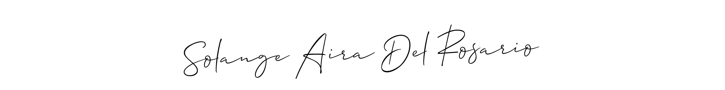 Make a beautiful signature design for name Solange Aira Del Rosario. With this signature (Allison_Script) style, you can create a handwritten signature for free. Solange Aira Del Rosario signature style 2 images and pictures png