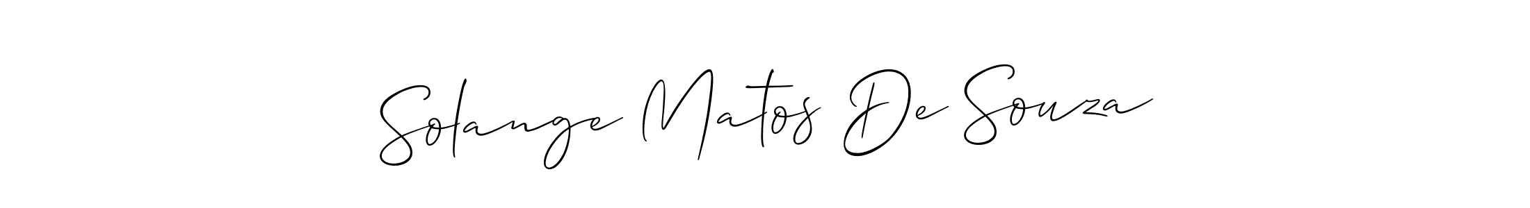 Also You can easily find your signature by using the search form. We will create Solange Matos De Souza name handwritten signature images for you free of cost using Allison_Script sign style. Solange Matos De Souza signature style 2 images and pictures png