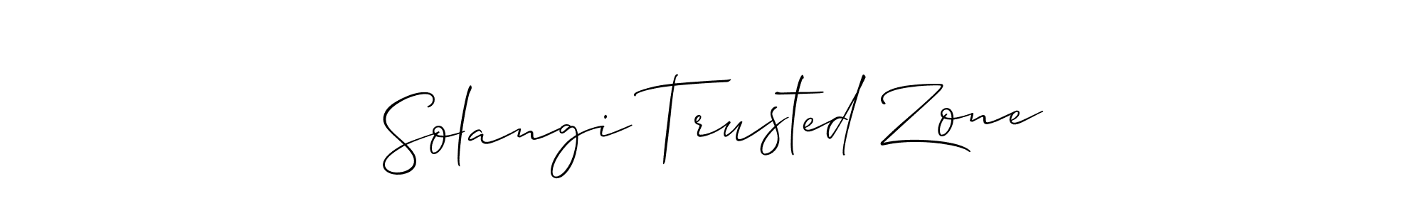 Best and Professional Signature Style for Solangi Trusted Zone. Allison_Script Best Signature Style Collection. Solangi Trusted Zone signature style 2 images and pictures png