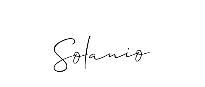 How to Draw Solanio signature style? Allison_Script is a latest design signature styles for name Solanio. Solanio signature style 2 images and pictures png